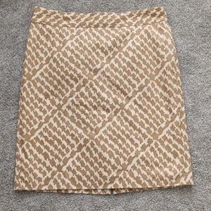 J Crew Abstract Lattice Pencil Skirt Size 12